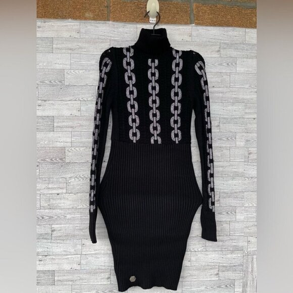 PHILIPP PLEINKNIT DAY DRESS CRYSTAL MEDIUM - Picture 4 of 16